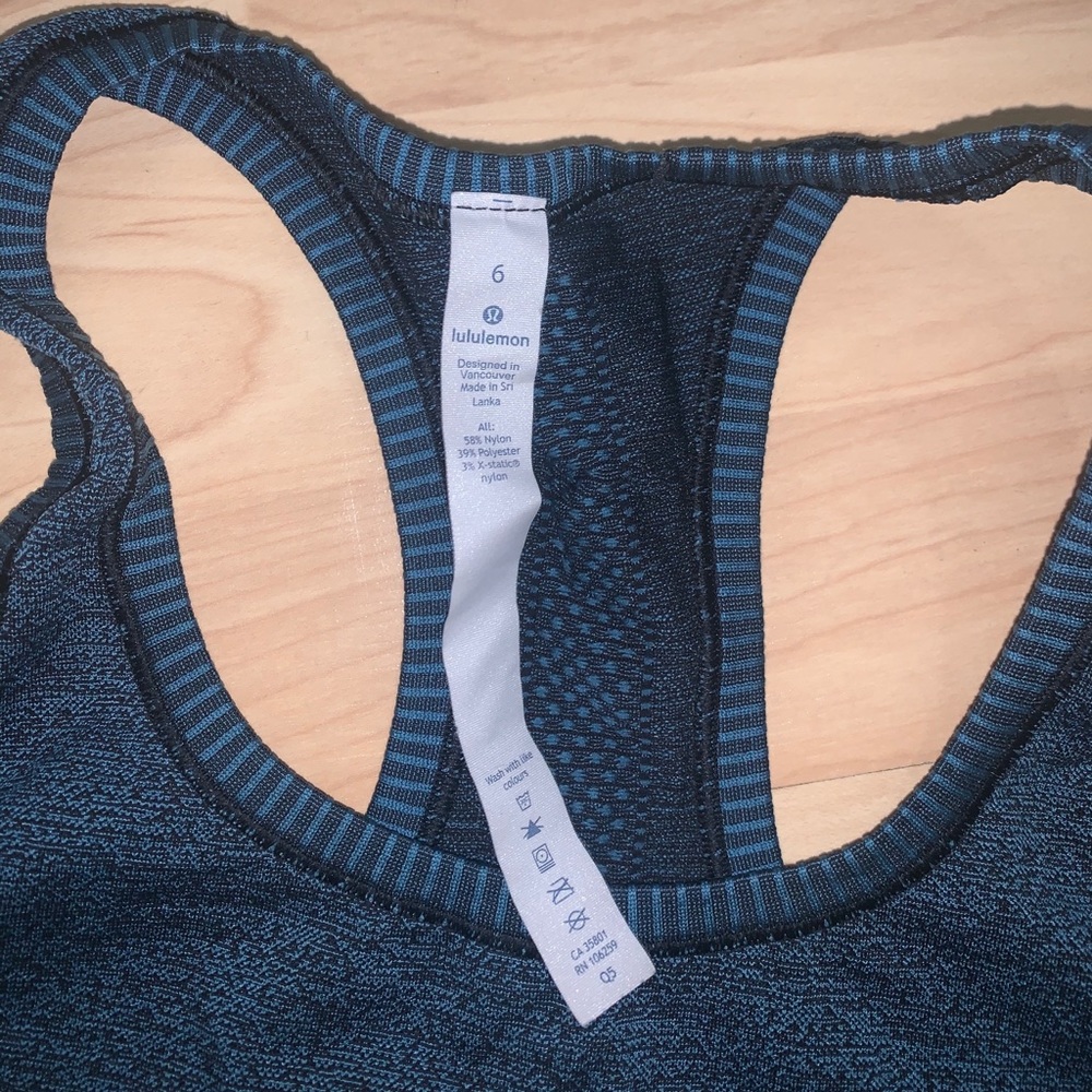 Lululemon Racerback Blue Tank - Picture 2 of 3